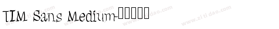 TIM Sans Medium字体转换